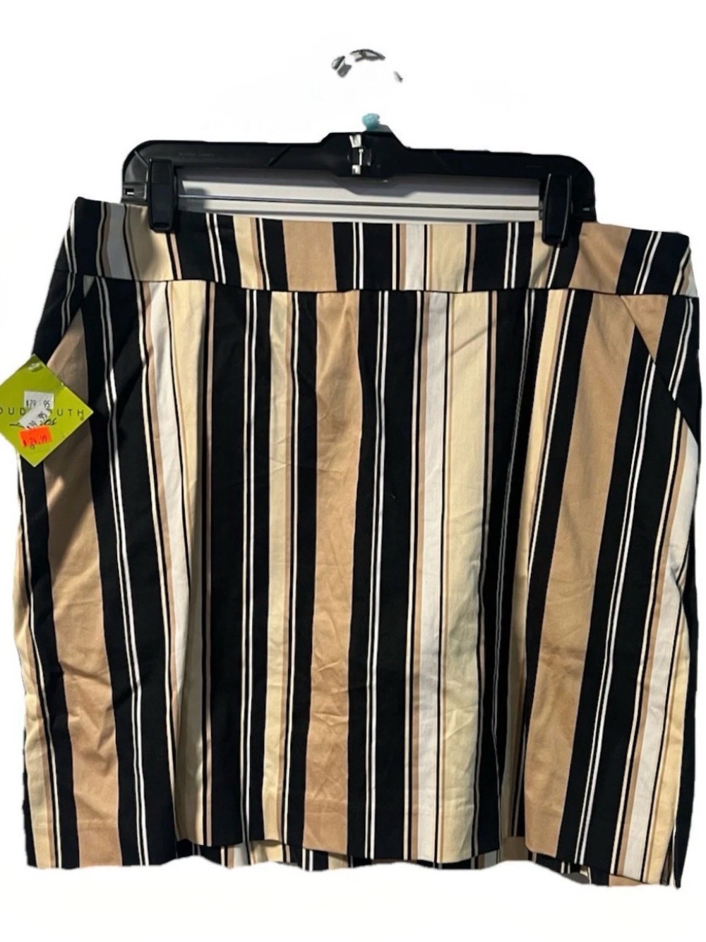 Loudmouth Striped Black, Cream & Tan Skort